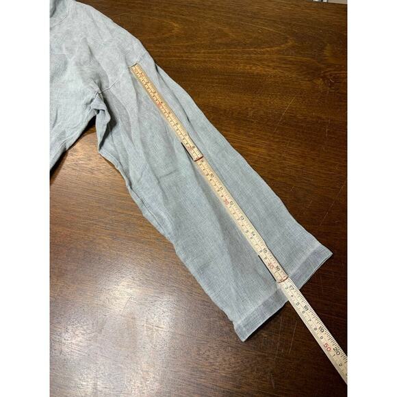 Linen Lagenlook Resort Beach Cottagecore Spring Top Women XL Neutral Italy Light - Picture 7 of 7